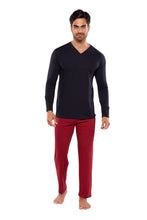 Cargar imagen en el visor de la galería, Pijama Urban Conjunto Playera Manga Larga y Pantalon Con Bolsa, 5031