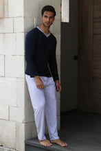Cargar imagen en el visor de la galería, Pijama Urban Conjunto Playera Manga Larga y Pantalon Con Bolsa, 5031