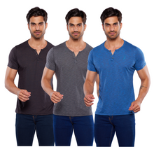 Cargar imagen en el visor de la galería, Pack 3 Playeras Cuello Aletilla Alfani Urban, 0129-3