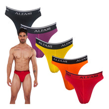 Cargar imagen en el visor de la galería, Paquete de 5 Tangas Alfani Navy Blue, NB61-5