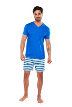 Cargar imagen en el visor de la galería, Pijama Conjunto Playera y Bermuda Con Bolsa 100% Algodon, 5029-22