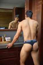 Cargar imagen en el visor de la galería, Paquete de 5 Tangas Alfani Navy Blue, NB61-5