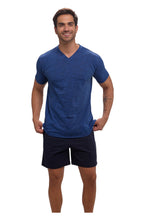 Cargar imagen en el visor de la galería, Pijama Conjunto Playera y Bermuda Con Bolsa 100% Algodon, 5029-25