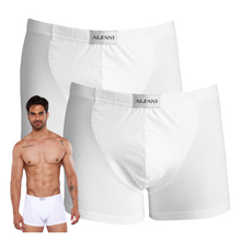 Cargar imagen en el visor de la galería, Paquete 2 Boxers Alfani Navy Blue, NB75-2 - Alfani