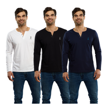 Cargar imagen en el visor de la galería, Pack 3 Playeras Cuello Aletilla Alfani Urban, 0124-3