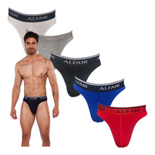 Cargar imagen en el visor de la galería, Paquete de 5 Tangas Alfani Navy Blue, NB61-5