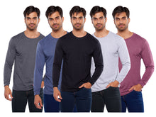 Cargar imagen en el visor de la galería, Pack 5 Playeras Manga Larga 100% Algodon, 404-5