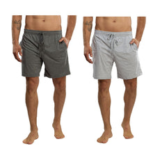 Cargar imagen en el visor de la galería, Pack 2 Bermudas Pijama Lisos Con Bolsa 100% Algodon, 5027-2