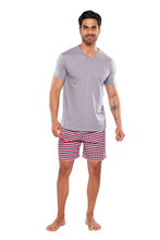 Cargar imagen en el visor de la galería, Pijama Conjunto Playera y Bermuda Con Bolsa 100% Algodon, 5029-22