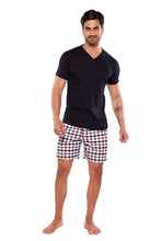 Cargar imagen en el visor de la galería, Pijama Conjunto Playera y Bermuda Con Bolsa 100% Algodon, 5029-22