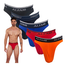 Cargar imagen en el visor de la galería, Paquete de 5 Tangas Alfani Navy Blue, NB61-5