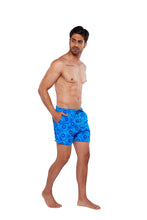 Cargar imagen en el visor de la galería, Traje De Baño Corto para Hombre Mandala Azul