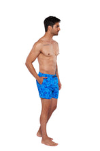 Cargar imagen en el visor de la galería, Traje De Baño Corto para Hombre Mandala Azul