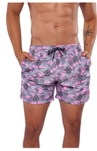 Cargar imagen en el visor de la galería, Traje De Baño Corto para Hombre Camuflaje Rosa