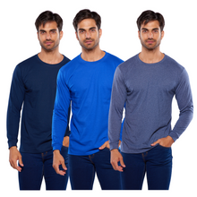 Cargar imagen en el visor de la galería, Pack 3 Playeras Manga Larga 100% Algodon, 404-3