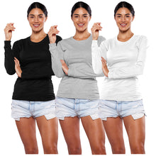 Cargar imagen en el visor de la galería, Pack 3 Playeras Manga Larga 100% Algodon DA404-3