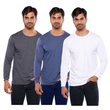 Cargar imagen en el visor de la galería, Pack 3 Playeras Manga Larga 100% Algodon, 404-3