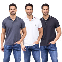 Cargar imagen en el visor de la galería, Paquete de 3 Playera Polo Premium Algodon-Licra - 406-3
