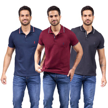 Cargar imagen en el visor de la galería, Paquete de 3 Playera Polo Premium Algodon-Licra - 406-3