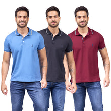 Cargar imagen en el visor de la galería, Paquete de 3 Playera Polo Premium Algodon-Licra - 406-3
