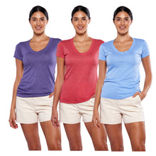 Cargar imagen en el visor de la galería, Pack 3 Playeras Algodon Premium Cuello V, DA9050-3