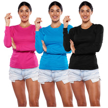 Cargar imagen en el visor de la galería, Pack 3 Playeras Manga Larga 100% Algodon DA404-3