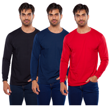 Cargar imagen en el visor de la galería, Pack 3 Playeras Manga Larga 100% Algodon, 404-3