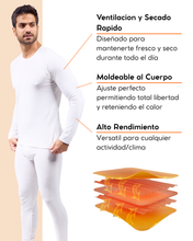 Cargar imagen en el visor de la galería, Térmico Premium Hombre Algodón-Modal-Elastano, Afelpado Polar, Protección UV