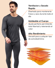 Cargar imagen en el visor de la galería, Térmico Premium Hombre Algodón-Modal-Elastano, Afelpado Polar, Protección UV
