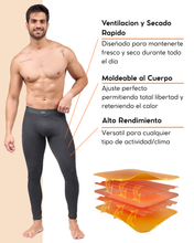 Cargar imagen en el visor de la galería, Pack 2 Pantalones Térmicos Premium Hombre Algodón-Modal-Elastano, Afelpado Polar, Protección UV. MOD 1001