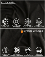 Cargar imagen en el visor de la galería, Pack 2 Playeras Térmicas Premium Hombre Algodón-Modal-Elastano, Afelpado Polar, Protección UV. MOD 1002