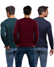 Cargar imagen en el visor de la galería, Pack 3 Playeras Premium Cuello Henley Estilo Waffle, 123-CA-3