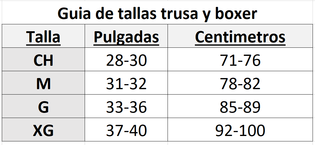 Tallas boxers discount