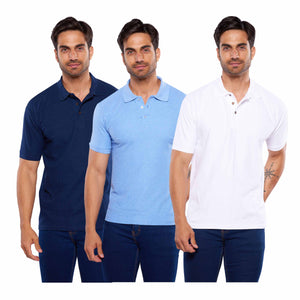 Paquete 3 playeras polo para hombre (403-3)