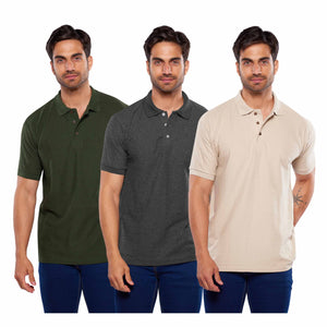 Paquete 3 playeras polo para hombre (403-3)