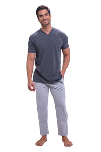 Pijama Conjunto Playera y Pantalón Con Bolsa 100% Algodon , 5032-25