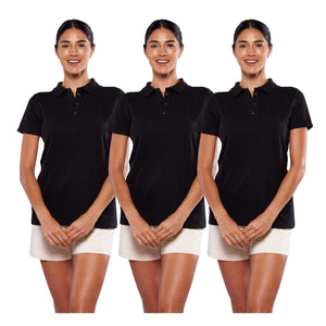 Paquete de 3 playeras polo para mujer (DA403-3)