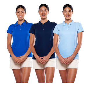 Paquete de 3 playeras polo para mujer (DA403-3)