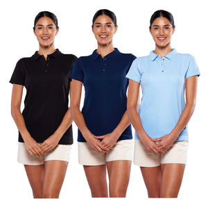 Paquete de 3 playeras polo para mujer (DA403-3)