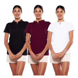 Paquete de 3 playeras polo para mujer (DA403-3)