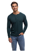 Cargar imagen en el visor de la galería, Playera Manga Larga Premium Cuello Henley Estilo Waffle, 0123-CA
