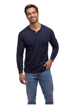 Cargar imagen en el visor de la galería, Playera Manga Larga Premium Cuello Henley Estilo Waffle, 0123-CA
