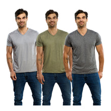 Cargar imagen en el visor de la galería, Paquete de 3 - Playera Deportiva Slim Fit Cuello V Para Hombre Alfani SP117
