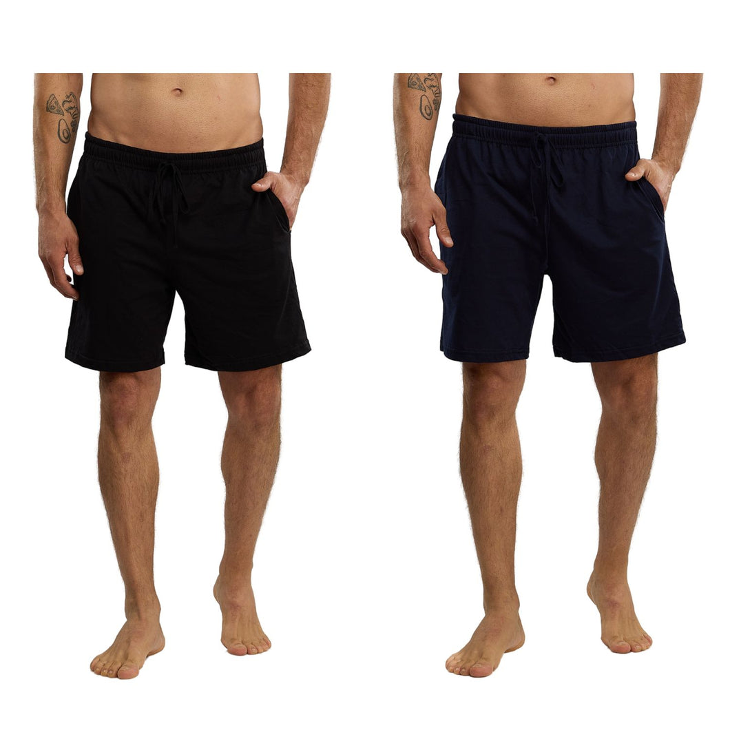 Pack 2 Bermudas Pijama Lisos Con Bolsa 100% Algodon, 5027-2