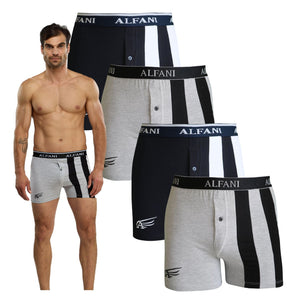 Paquete 4 boxers largos Alfani Navy Blue, NB78-4