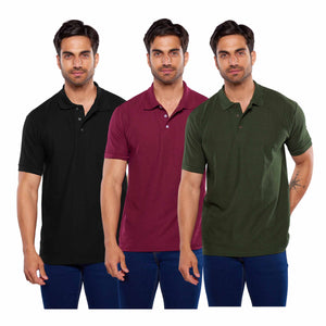 Paquete 3 playeras polo para hombre (403-3)