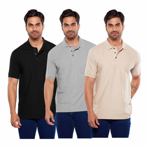 Paquete 3 playeras polo para hombre (403-3)