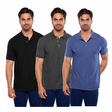 Cargar imagen en el visor de la galería, Paquete 3 playeras polo para hombre (403-3)
