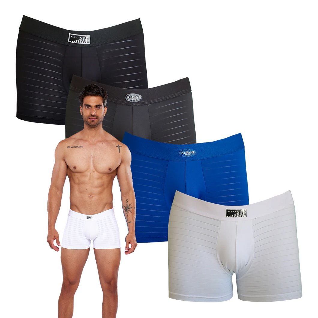 Paquete de 4 Boxers Alfani Body, BO130-4