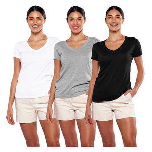 Playera premium manga corta, cuello V - 3Pack (DA9050-3)